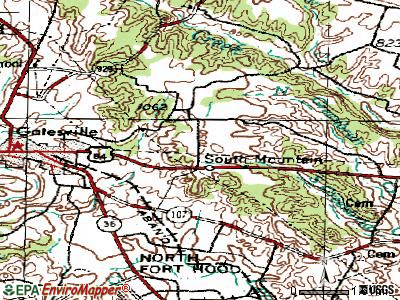 South Mountain topographic map