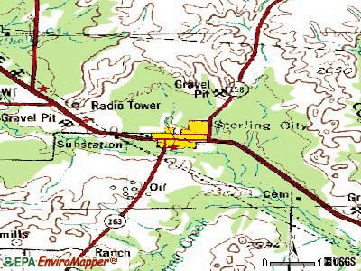Sterling City topographic map