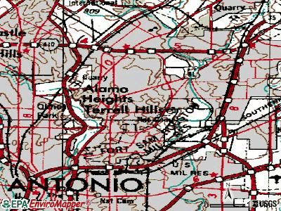 Terrell Hills topographic map