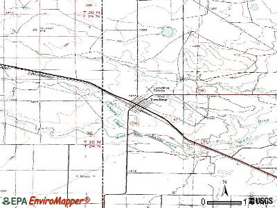 Texline topographic map