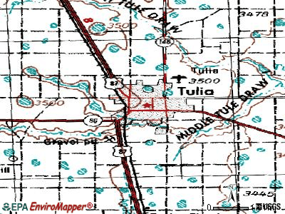 Tulsita topographic map