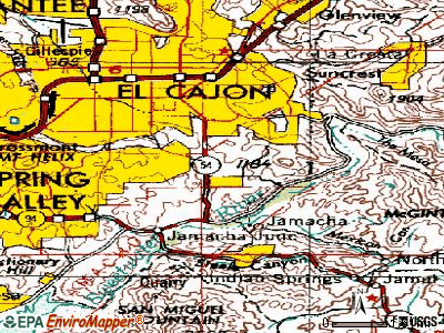 Rancho San Diego topographic map