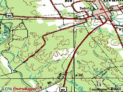 Uvalde Estates topographic map