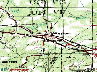 Waskom topographic map