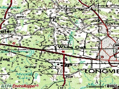 White Oak topographic map