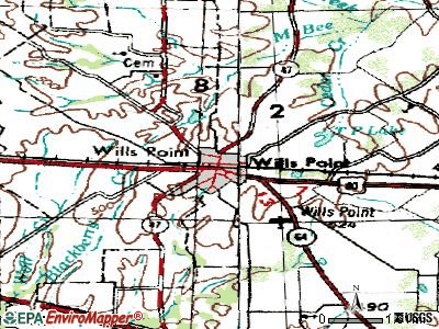 Wills Point topographic map