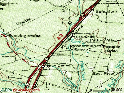Woodbranch topographic map