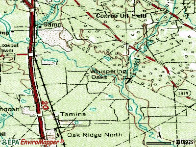 Woodloch topographic map