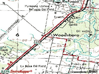 Woodsboro topographic map