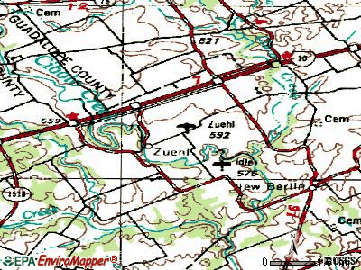 Zuehl topographic map