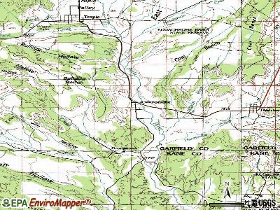 Cannonville topographic map
