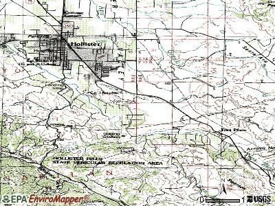 Ridgemark topographic map
