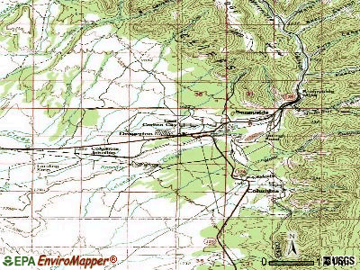 East Carbon topographic map