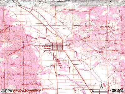 Fountain Green topographic map