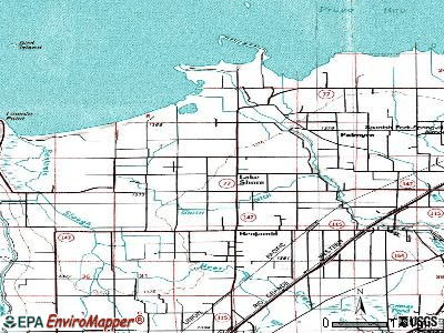 Lake Shore topographic map