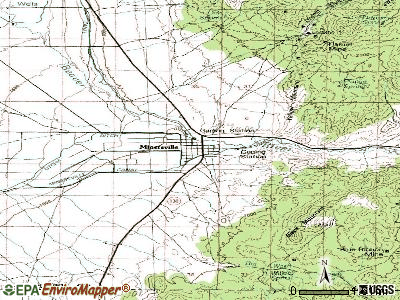 Minersville topographic map