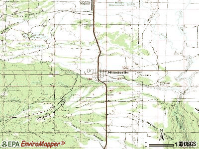 Monticello topographic map