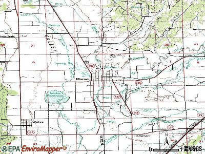 Moroni topographic map
