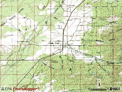 Oak City topographic map