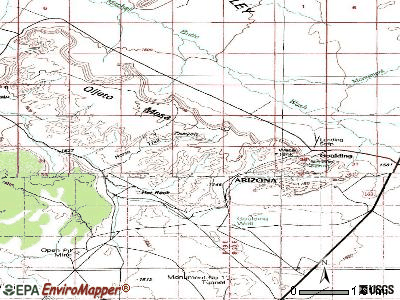 Oljato-Monument Valley topographic map