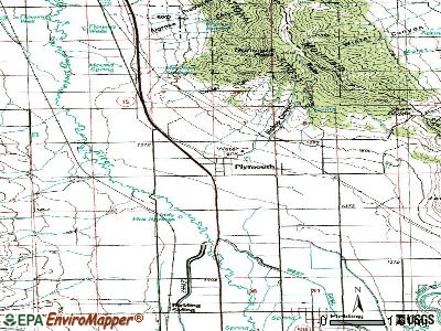 Plymouth topographic map