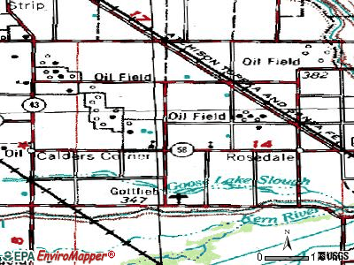 Rosedale topographic map