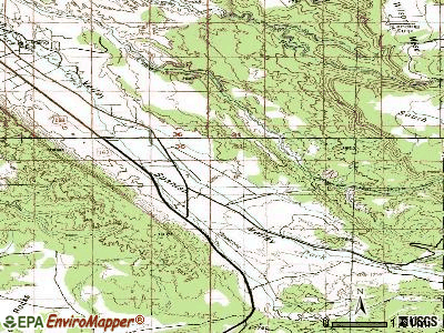 Spanish Valley topographic map