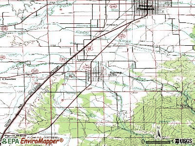 Spring City topographic map