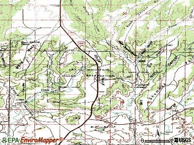 White Mesa topographic map
