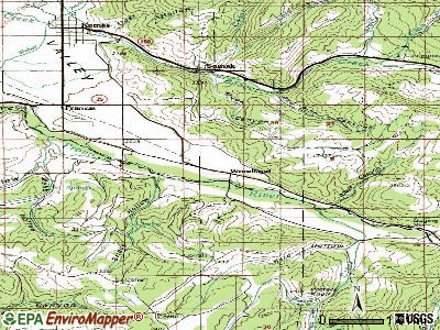 Woodland topographic map
