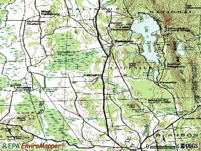 Leicester topographic map