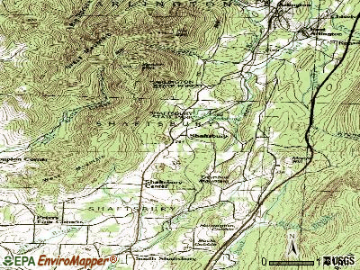 Shaftsbury topographic map