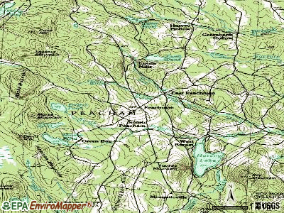 Peacham topographic map