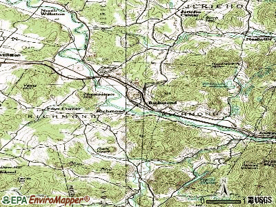 Richmond topographic map