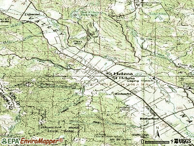 St. Helena topographic map