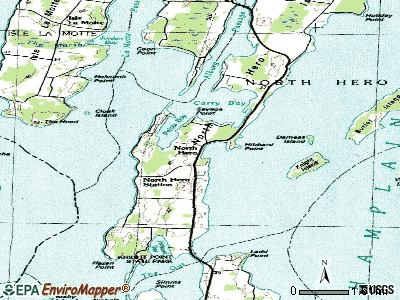 North Hero topographic map