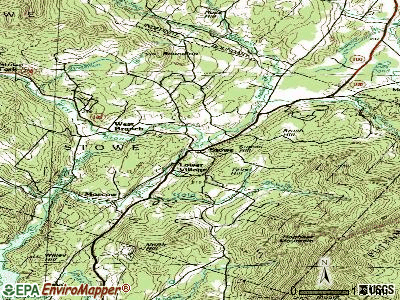 Stowe topographic map