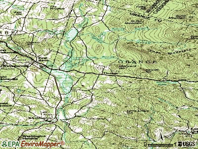 Orange topographic map