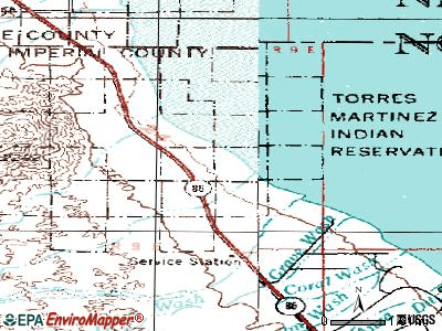 Salton Sea Beach topographic map