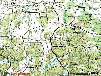 Sudbury topographic map