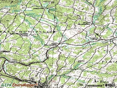 East Montpelier topographic map