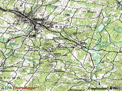 Graniteville-East Barre topographic map