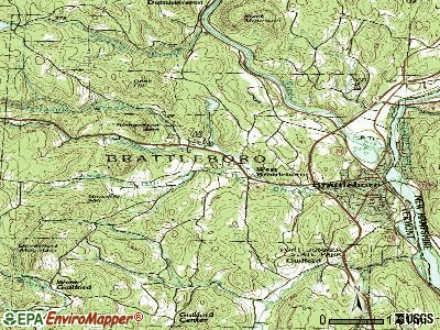 West Brattleboro topographic map