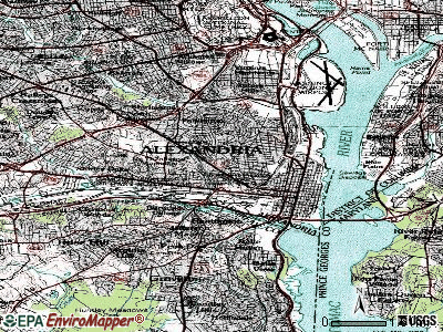 Alexandria topographic map