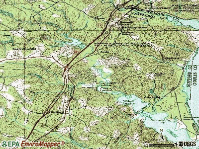 Aquia Harbour topographic map