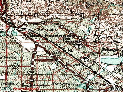 San Fernando topographic map