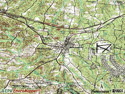 Blackstone topographic map