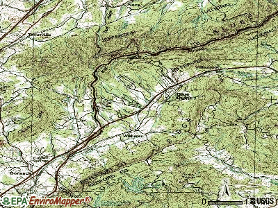 Blue Ridge topographic map
