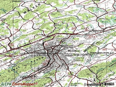 Bristol topographic map