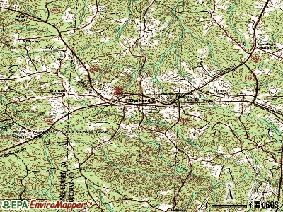 Burkeville topographic map